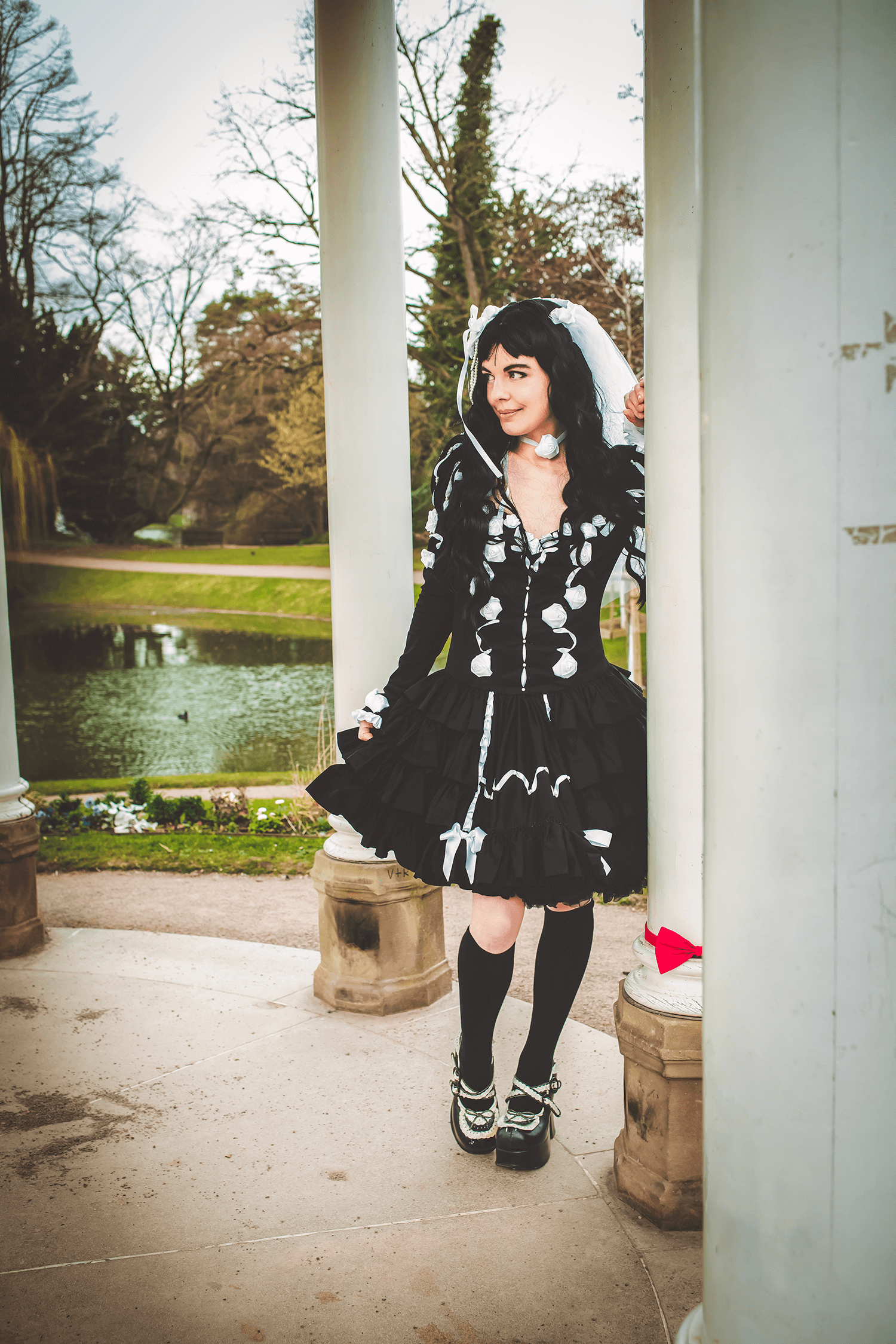Robe Gothic Lolita noire et blanche